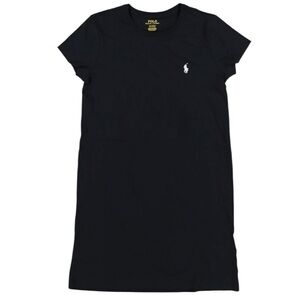 Polo Ralph Lauren Lightweight Cotton T-Shirt Dress Black Short Sleeve Size Large